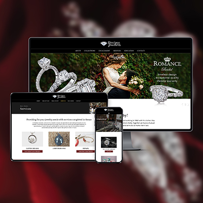 precious jewelers responsive web design display