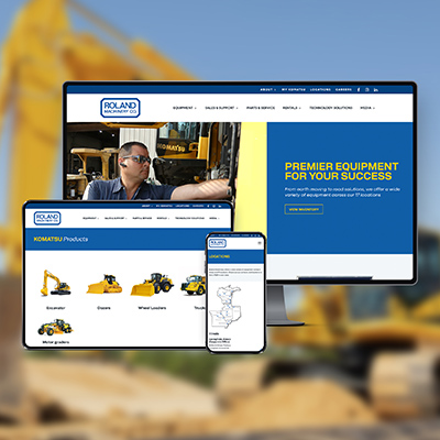 roland machinery services responsive web design display
